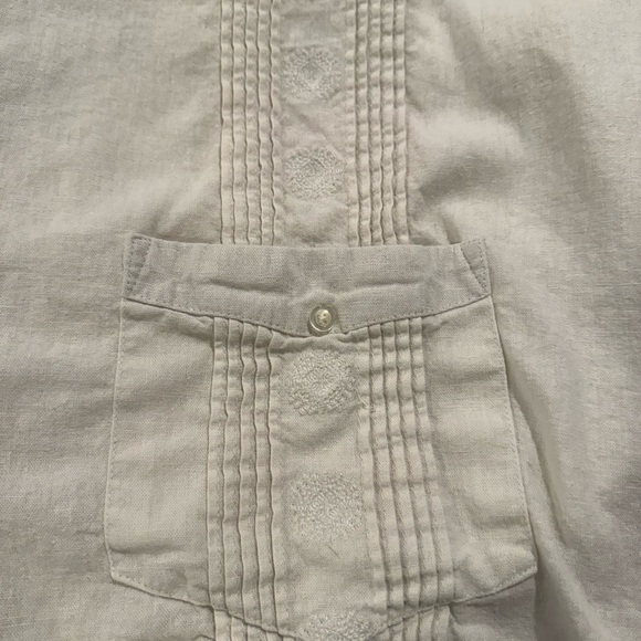 KS Island Linen Blend Button Down Shirt Size 3XL. Swim/ cover, tropical, boho. - Picture 5 of 8